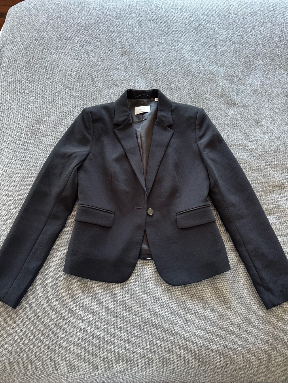 Wilfred Black Single-Button Tailored Blazer